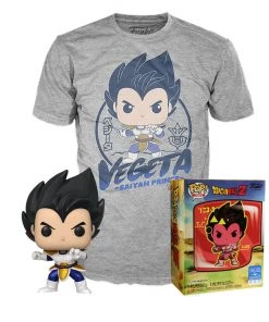 Funko Pop Tees BoxLunch Dragon Ball Z : Vegeta #614 Saiyan Prince T-Shirt
