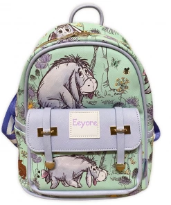 K.B.N.L Disney Eeyore : Deluxe 11" Faux Leather Mini Backpack A20764 DELUXE MINI BACKPACK