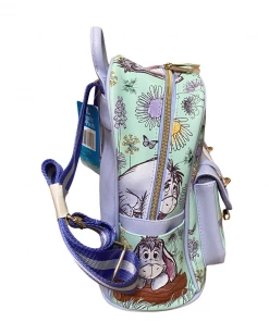 K.B.N.L Disney Eeyore : Deluxe 11" Faux Leather Mini Backpack A20764 DELUXE MINI BACKPACK