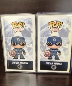 Funko Pop Marvel : Captain America #41 Set Of 2 POP! Exclusive/Chase