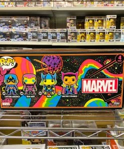 POP! Marvel Funko Pop Marvel 4 Pack Black Light : Captain A, Iron Man, Thor & Doctor Strange (Limit 2)
