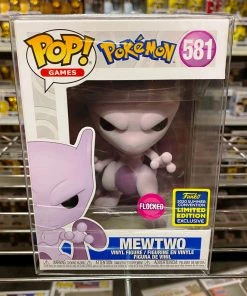 POP! Exclusive/Chase Funko Pop SDCC Exclusive : MEWTWO #581 Flocked Vinyl Figure
