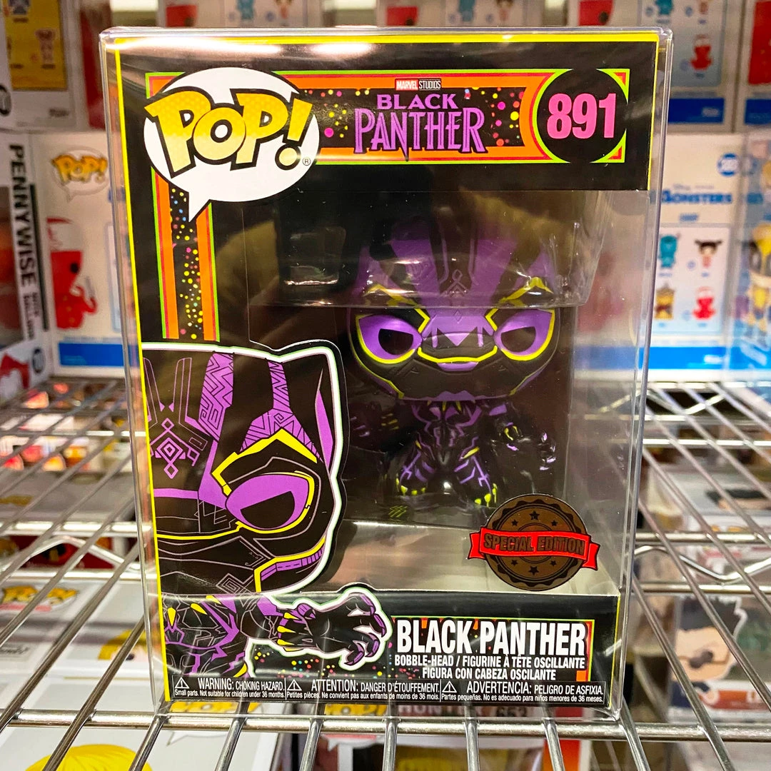 Funko Pop Marvel Black Light : Black Panther #891 Vinyl Figure POP! Marvel 1 Funko Pop Marvel Black Light : Black Panther #891 Vinyl Figure POP! Marvel