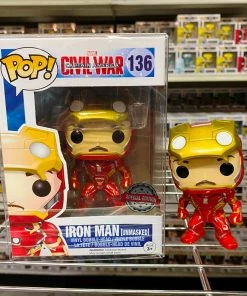 Funko Pop Marvel : Iron Man (unmasked) #136 Vinyl Figure