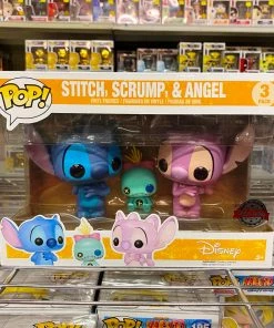 Funko Pop Disney 3 Pack : STITCH, SCRUMP, & ANGEL Vinyl Figure