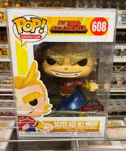 Funko Pop My Hero Academia : Metallic Silver Age All Might #608 POP! Exclusive/Chase