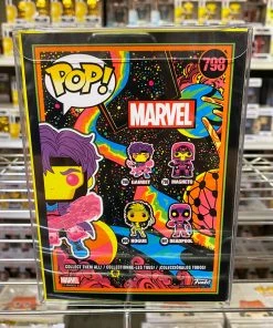 Funko Pop Marvel : Black Light GAMBIT #798 Vinyl Figure (Limit 1 Per Customer) POP! Exclusive/Chase
