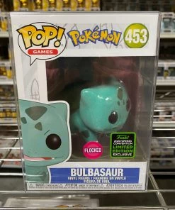 POP! Exclusive/Chase Funko Pop ECCC Exclusive : Bulbasaur Flocked #453 Vinyl Figure