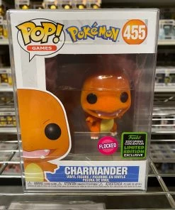 Funko Pop ECCC Exclusive : Charmander Flocked #455 Vinyl Figure POP! Exclusive/Chase
