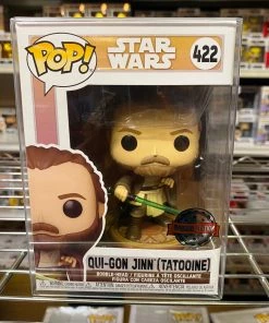 POP! Exclusive/Chase Funko Pop Star Wars ; Qui-Gon Jinn (Tatooine) #422 Vinyl Figure