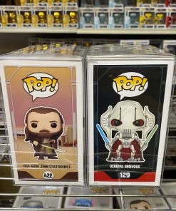 Funko Pop Star Wars Bundle : General Grievous + Qui-Gon Jinn (Tatooine) Vinyl Figure