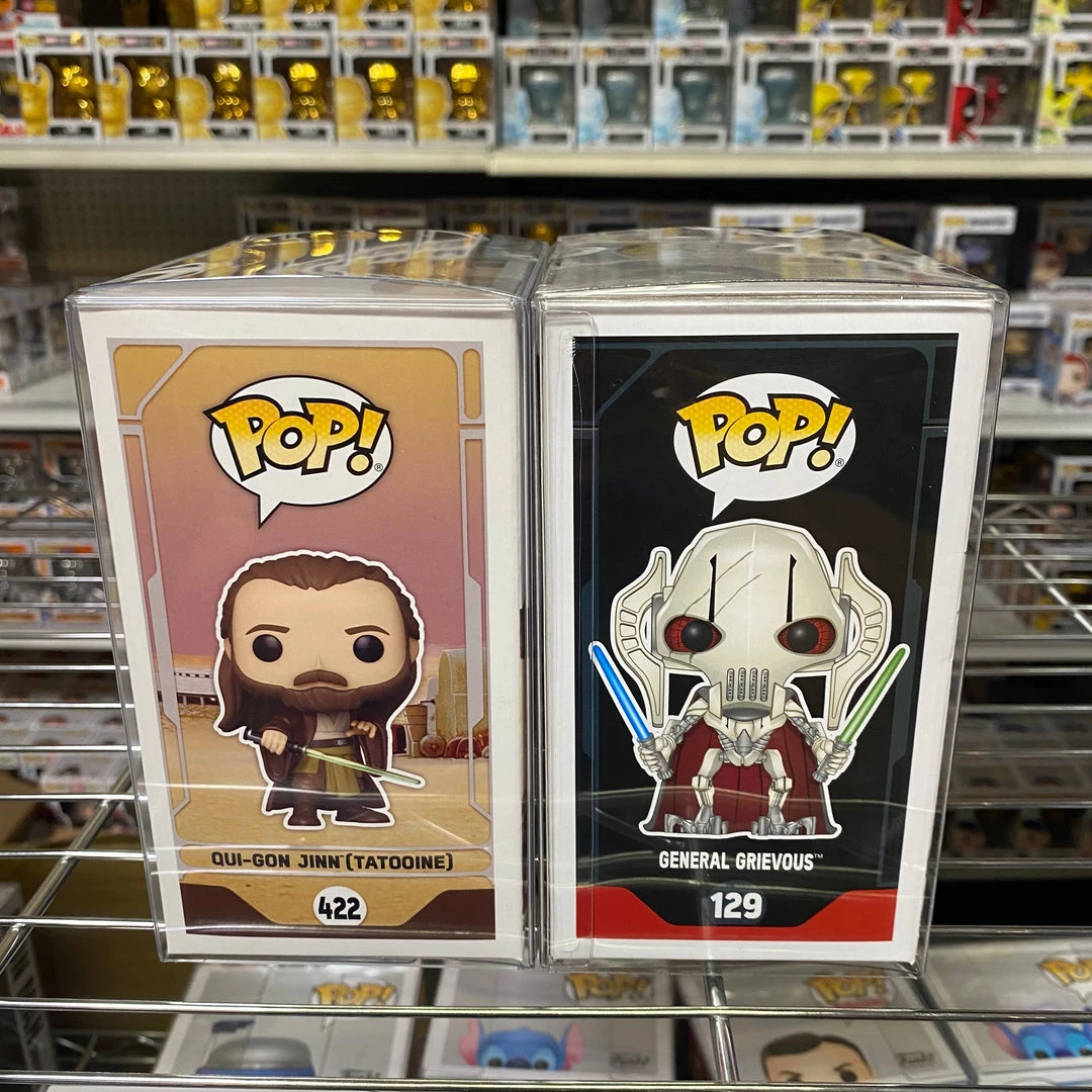 Funko Pop Star Wars Bundle : General Grievous + Qui-Gon Jinn (Tatooine) Vinyl Figure 2 Funko Pop Star Wars Bundle : General Grievous + Qui-Gon Jinn (Tatooine) Vinyl Figure