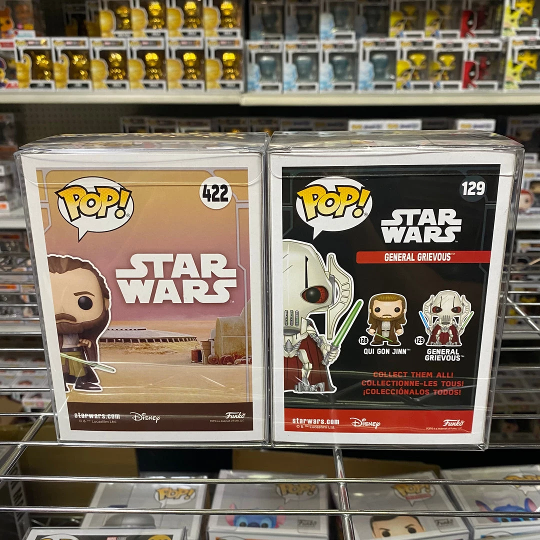 Funko Pop Star Wars Bundle : General Grievous + Qui-Gon Jinn (Tatooine) Vinyl Figure 3 Funko Pop Star Wars Bundle : General Grievous + Qui-Gon Jinn (Tatooine) Vinyl Figure