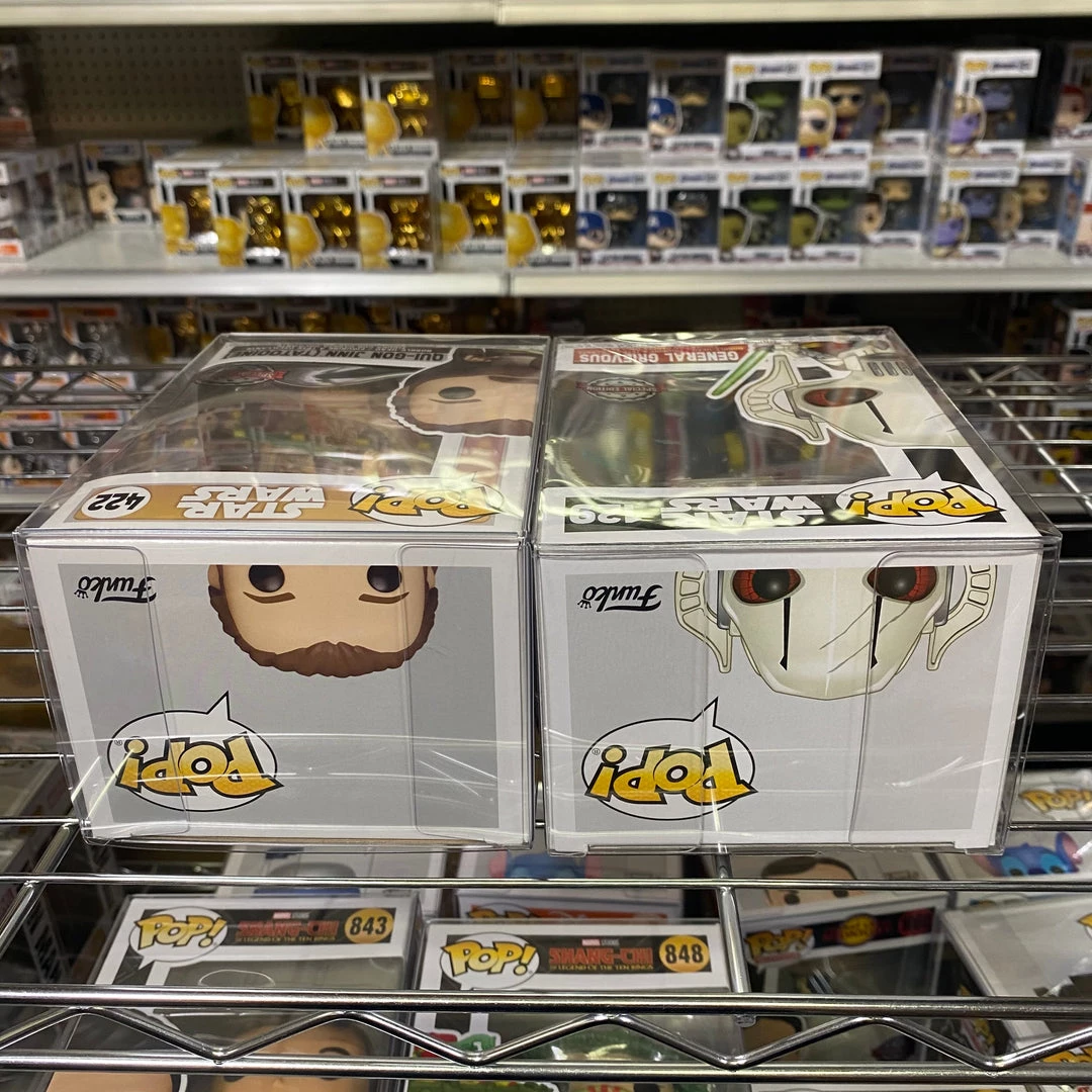 Funko Pop Star Wars Bundle : General Grievous + Qui-Gon Jinn (Tatooine) Vinyl Figure 4 Funko Pop Star Wars Bundle : General Grievous + Qui-Gon Jinn (Tatooine) Vinyl Figure