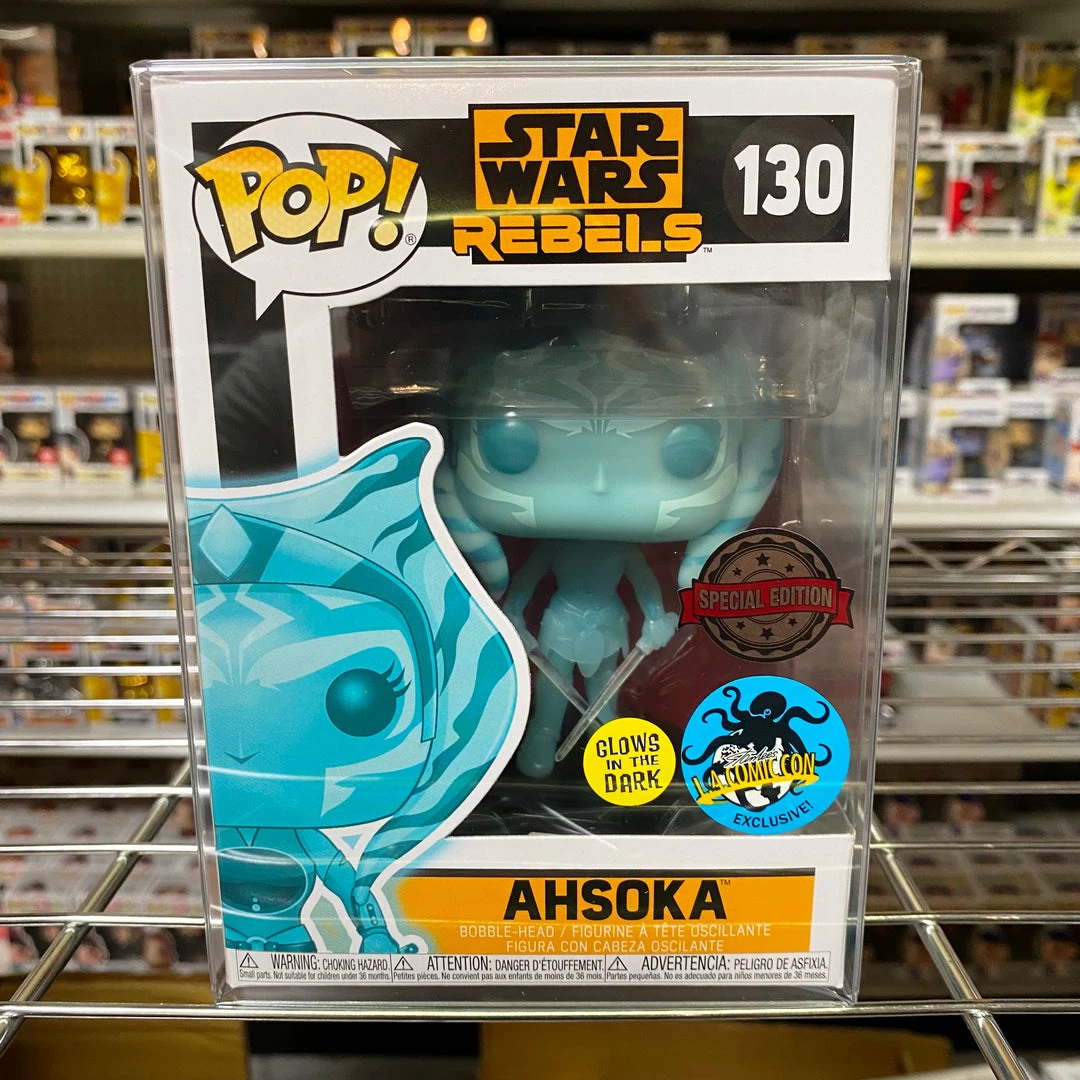 Funko Pop Star Wars Rebels : Ahsoka Holographic #130 GITD Vinyl Figure 1 Funko Pop Star Wars Rebels : Ahsoka Holographic #130 GITD Vinyl Figure