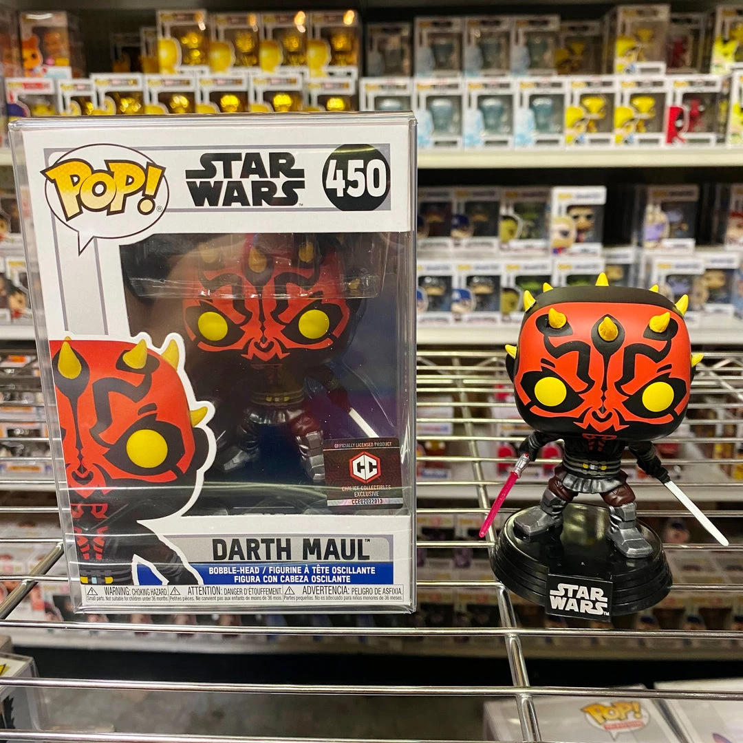 Funko Pop Star Wars : Darth Maul Chalice Exclusive #450 Vinyl Figure POP! Exclusive/Chase 1 Funko Pop Star Wars : Darth Maul Chalice Exclusive #450 Vinyl Figure POP! Exclusive/Chase