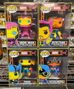 Funko Pop Marvel Black Light : Set Of 4 Vinyl Figure POP! Exclusive/Chase