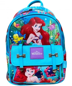K.B.N.L DELUXE MINI BACKPACK Disney Little Mermaid Ariel Deluxe 11" Faux Leather Mini Backpack A20524