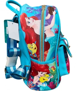 K.B.N.L DELUXE MINI BACKPACK Disney Little Mermaid Ariel Deluxe 11" Faux Leather Mini Backpack A20524