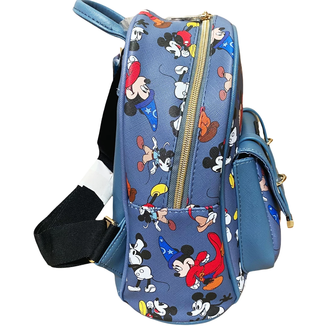 K.B.N.L Mickey Mouse Deluxe 11" Faux Leather Mini Backpack A16012 DELUXE MINI BACKPACK 2 K.B.N.L Mickey Mouse Deluxe 11" Faux Leather Mini Backpack A16012 DELUXE MINI BACKPACK