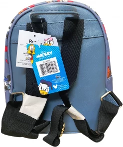 K.B.N.L Mickey Mouse Deluxe 11" Faux Leather Mini Backpack A16012 DELUXE MINI BACKPACK 8 K.B.N.L Mickey Mouse Deluxe 11