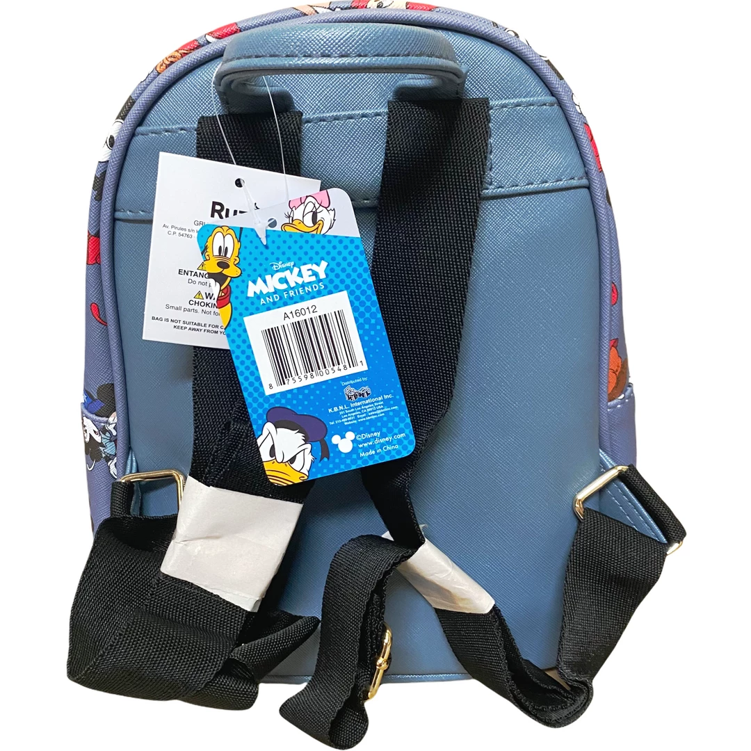 K.B.N.L Mickey Mouse Deluxe 11" Faux Leather Mini Backpack A16012 DELUXE MINI BACKPACK 4 K.B.N.L Mickey Mouse Deluxe 11" Faux Leather Mini Backpack A16012 DELUXE MINI BACKPACK