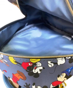 K.B.N.L Mickey Mouse Deluxe 11" Faux Leather Mini Backpack A16012 DELUXE MINI BACKPACK 9 K.B.N.L Mickey Mouse Deluxe 11