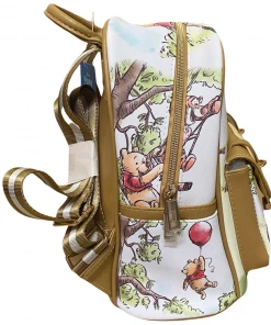 K.B.N.L Disney Winnie The Pooh W/Friends : Deluxe 11" Faux Leather Mini Backpack A270762 DELUXE MINI BACKPACK