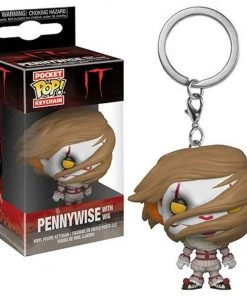 Funko Pocket Pop Keychain : IT : Pennywise With Wig KEYCHAINS