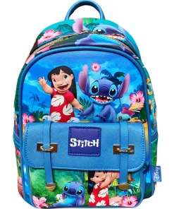 K.B.N.L DELUXE MINI BACKPACK Disney Lilo & Stitch : Deluxe 11" Faux Leather Mini Backpack A20522
