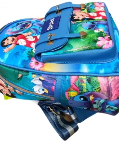 K.B.N.L DELUXE MINI BACKPACK Disney Lilo & Stitch : Deluxe 11" Faux Leather Mini Backpack A20522