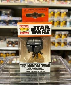 Funko Pop Pocket Keychain : Star Wars : The Mandalorian W/Blaster Figure KEYCHAINS
